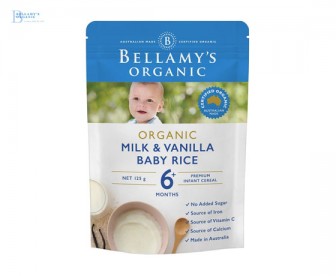 Bellamy's 贝拉米 有机婴儿香草牛乳米粉/辅食 125克(6个月以上适用) Bellamy's 贝拉米 有机婴儿香草牛乳米粉/辅食 125克(6个月以上适用)